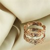 9ct Rose Gold Diamond-Set Swirl Ring - D78101 Alternative Image
