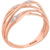 9ct Rose Gold Diamond Open Strand Band Ring - D78241 Alternative Image