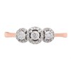 9ct Rose Gold Diamond Trilogy Halo Cluster Ring - 30pts - D7833 Alternative Image