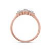 9ct Rose Gold Diamond Trilogy Halo Cluster Ring - 30pts - D7833 Alternative Image