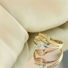 9ct Gold Three Colour Diamond Leaf Ring - D7863 Alternative Image