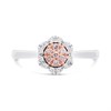 One In A Million 9ct Two Colour Gold Pink Diamond Cluster Ring - 20pts - D78906 Alternative Image