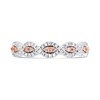 One In A Million 9ct Two Colour Gold Pink Diamond Cluster Band Ring - 1/4ct - D78907 Alternative Image
