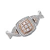 One In A Million 9ct Two Colour Gold Pink Diamond Cluster Ring - 1/4ct - D78919 Alternative Image