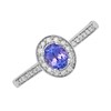 9ct White Gold Tanzanite And Diamond Cluster Ring - D79244 Alternative Image