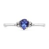9ct White Gold Tanzanite And Diamond Ring - D7961 Alternative Image