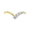 9ct Gold Five Stone Diamond Wishbone Ring - 1/4ct - D80108 Alternative Image