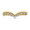9ct Gold Diamond Wishbone Ring - 20pts - D80114 Alternative Image