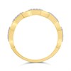 9ct Fancy Chain-Link Diamond Half Eternity Ring - D80142 Alternative Image