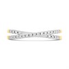 9ct Gold Two-Row Crossover Diamond Half Eternity Ring - D80152 Alternative Image