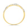 9ct Gold Diamond-Set Chain-Link Half Eternity Ring - D80156 Alternative Image