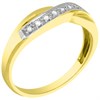 9ct Gold Two Colour Diamond Crossover Ring - 10pts - D80254 Alternative Image