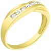 9ct Gold Diamond Crossover Half Eternity Ring - 15pts - D80255 Alternative Image