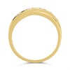 9ct Gold Sapphire And Diamond Crossover Half Eternity Ring - D81265 Alternative Image