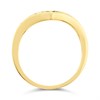 9ct Gold Sapphire And Diamond Wishbone Ring - 10pts - D81266 Alternative Image