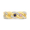 9ct Diamond And Multi Sapphire Chain Link Ring - D8138 Alternative Image