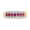 9ct Gold Ruby And Diamond Band Ring - D82268 Alternative Image