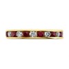 9ct Gold Ruby And Diamond Half Eternity Ring - D82269 Alternative Image