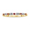 9ct Gold Ruby And Diamond Half Eternity Ring - 8pts - D8226 Alternative Image