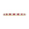 9ct Ruby And Diamond 1/2 Eternity Ring, 15pts - D8242 Alternative Image
