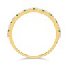 9ct Emerald And Diamond 1/2 Eternity Ring, 15pts - D8243 Alternative Image