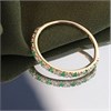 9ct Emerald And Diamond 1/2 Eternity Ring, 15pts - D8243 Alternative Image