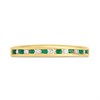 9ct Channel-Set Emerald And Diamond Half-Eternity Ring - D8244 Alternative Image