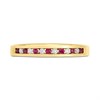 9ct Channel-Set Ruby And Diamond Half-Eternity Ring - D8245 Alternative Image