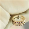 9ct Channel-Set Ruby And Diamond Half-Eternity Ring - D8245 Alternative Image