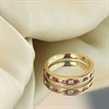 9ct Channel-Set Ruby And Diamond Half-Eternity Ring, 1/4ct - D8249 Alternative Image
