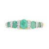 9ct Graduated Five Stone Emerald And Diamond Ring - D8250 Alternative Image