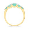 9ct Graduated Five Stone Emerald And Diamond Ring - D8250 Alternative Image