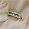 9ct Channel-Set Emerald And Diamond Ring - D8272 Alternative Image
