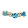 9ct Gold Blue Topaz And Diamond Wishbone Ring - D8313 Alternative Image