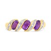 9ct Gold Amethyst And Diamond Ring - D8315 Alternative Image