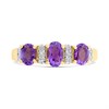 9ct Gold Amethyst And Diamond Ring - 10pts - D8316 Alternative Image
