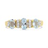 9ct Gold Aquamarine And Diamond Ring - 10pts - D8317 Alternative Image