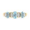 9ct Gold Blue Topaz And Diamond Ring - 10pts - D8318 Alternative Image
