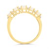 9ct Gold Oval Opal And Diamond Half Hoop Ring - D8323 Alternative Image