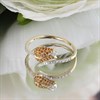 9ct Citrine Flower And Diamond Crossover Ring - D8328 Alternative Image