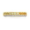9ct Two Row Citrine, Peridot And Diamond Half Eternity Ring - D8329 Alternative Image