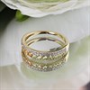 9ct Two Row Citrine, Peridot And Diamond Half Eternity Ring - D8329 Alternative Image