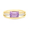 9ct Amethyst And Diamond Ring - D8331 Alternative Image