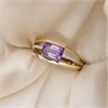 9ct Amethyst And Diamond Ring - D8331 Alternative Image
