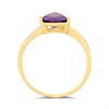 9ct Trillion Amethyst And Diamond Ring - D84101 Alternative Image