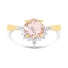 9ct Morganite And Diamond Cluster Ring - D84103 Alternative Image
