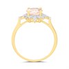 9ct Morganite And Diamond Cluster Ring - D84103 Alternative Image