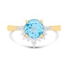 9ct Blue Topaz And Diamond Cluster Ring - D84104 Alternative Image