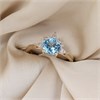 9ct Blue Topaz And Diamond Cluster Ring - D84104 Alternative Image
