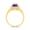9ct Pear Amethyst And Diamond Cluster Ring - D84110 Alternative Image